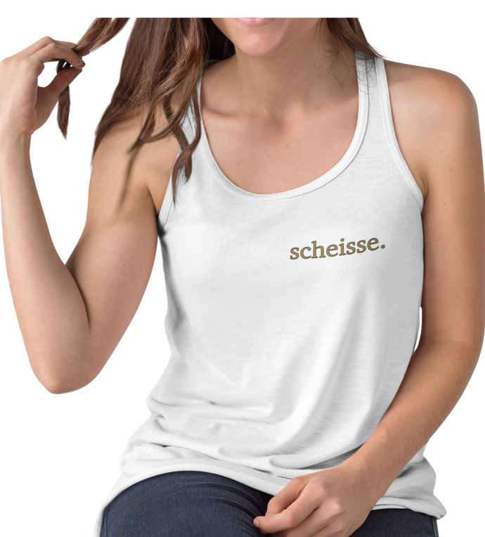 brown scheisse. - Next Level Racerback Ladies Tee